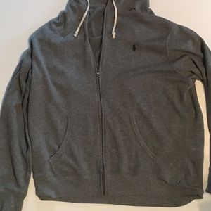 Gray Polo Ralph Lauren zip-up Hoodie